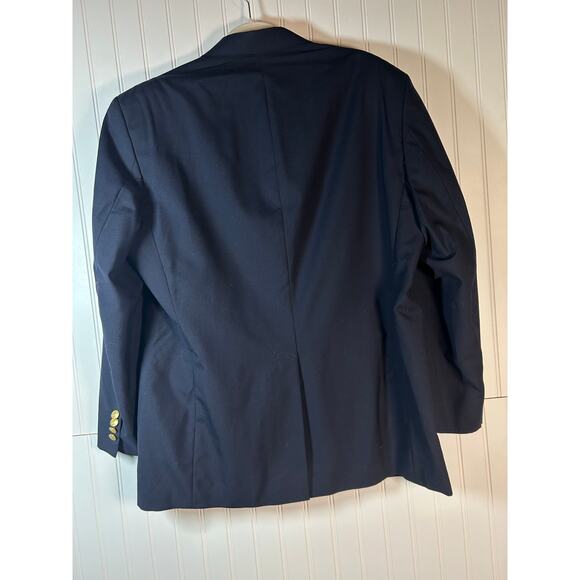 Lauren Ralph Lauren Blazer Mens 42 RNavy  Wool  2 Button wedding interview - Picture 6 of 12